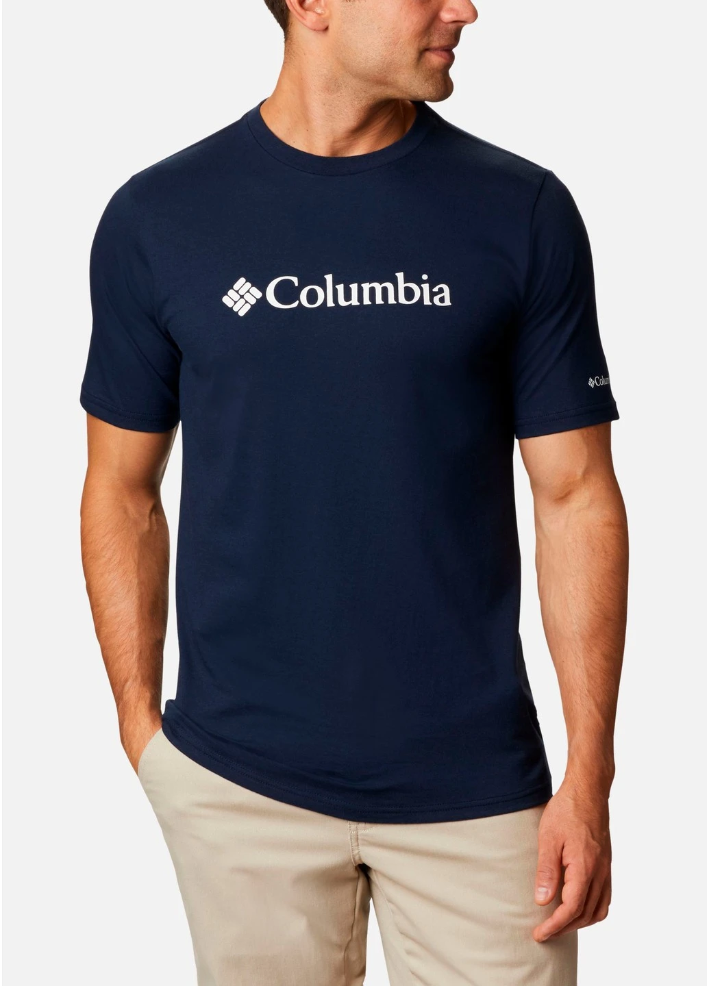 Темно-синяя 1680051clb-466 xxl футболка мужская csc basic logo черничный р.xxl Columbia