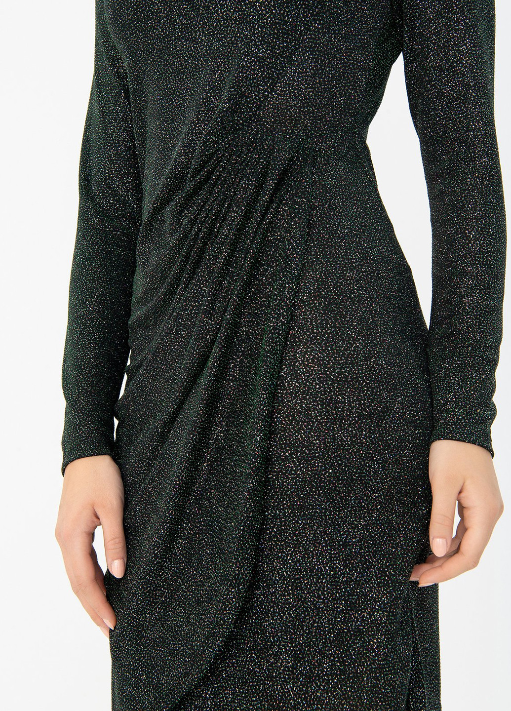 Черное кэжуал платье Tom Tailor меланжевое