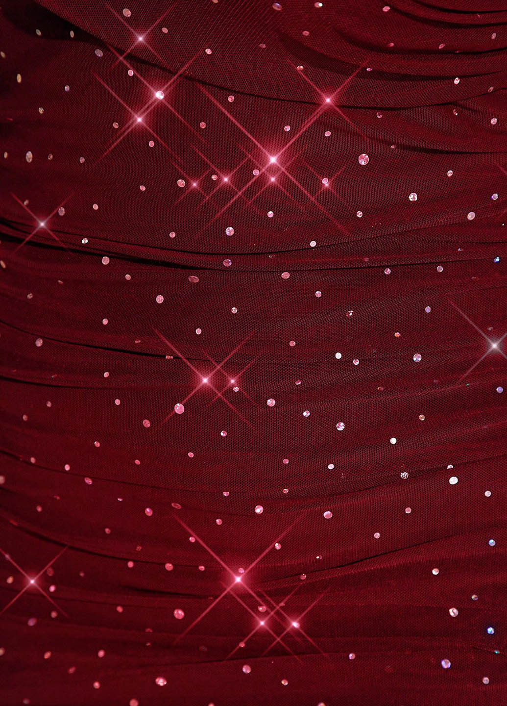 Бордовое вечернее, кэжуал платье с открытыми плечами SHEIN однотонное