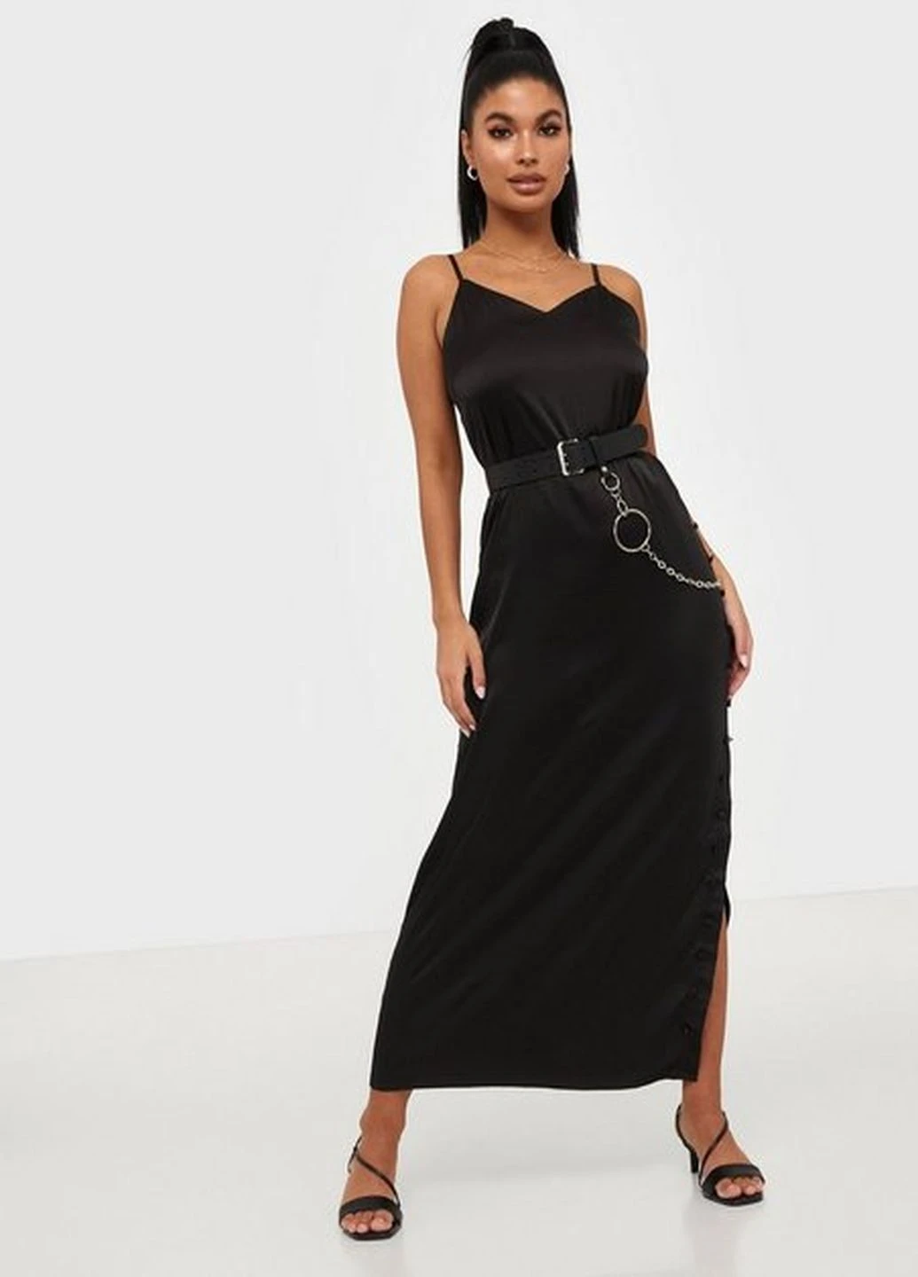 Черное вечернее платье Glamorous однотонное