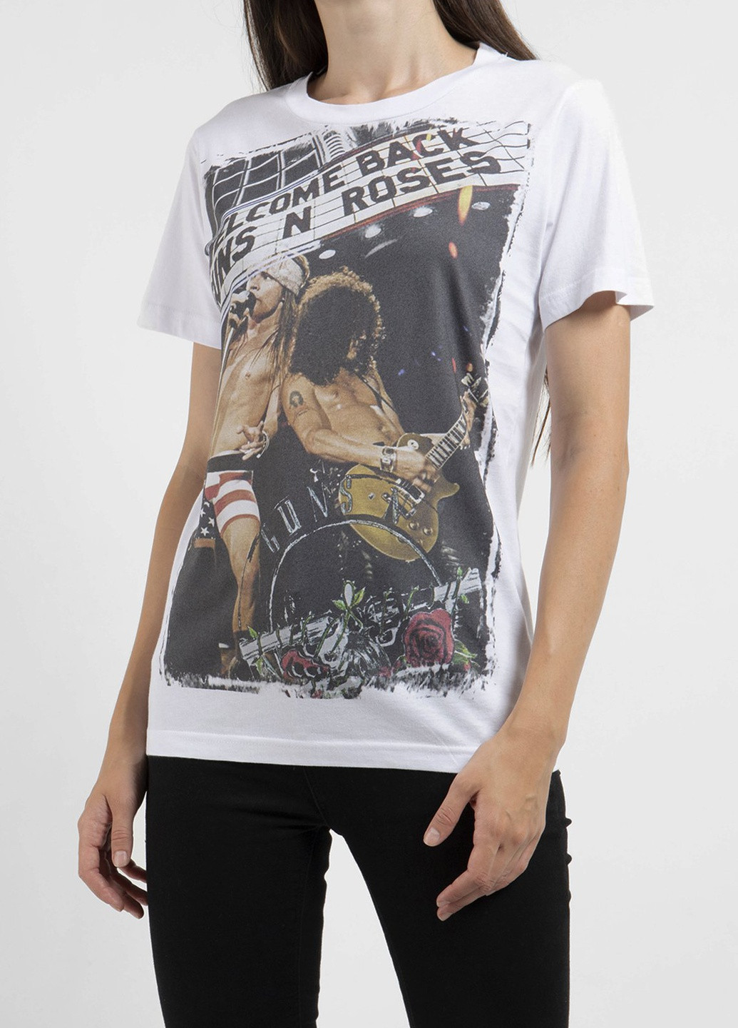 Біла футболка з принтом Rose Back Ko Samui - (250382511)