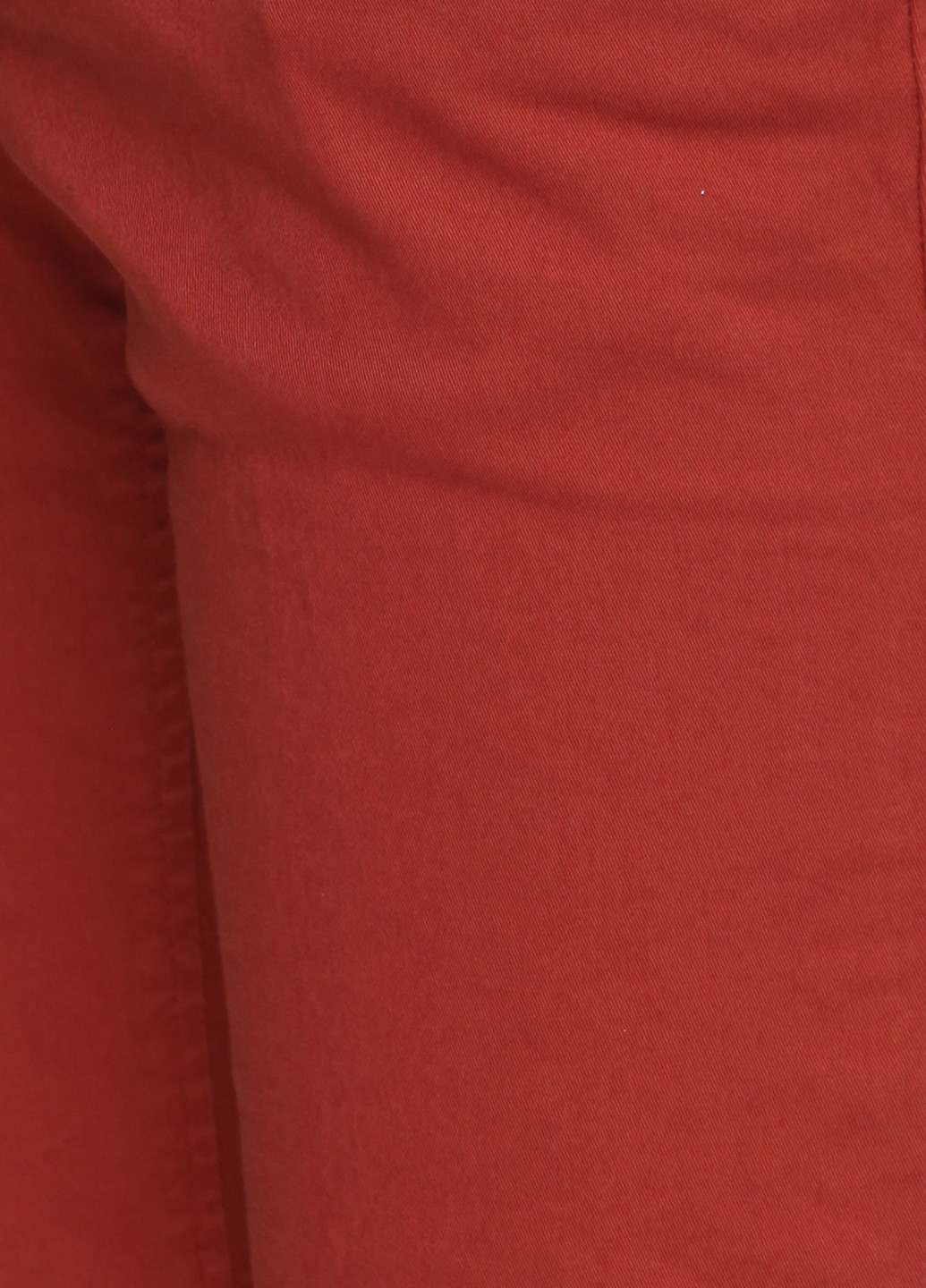 Терракотовые кэжуал демисезонные зауженные брюки Massimo Dutti