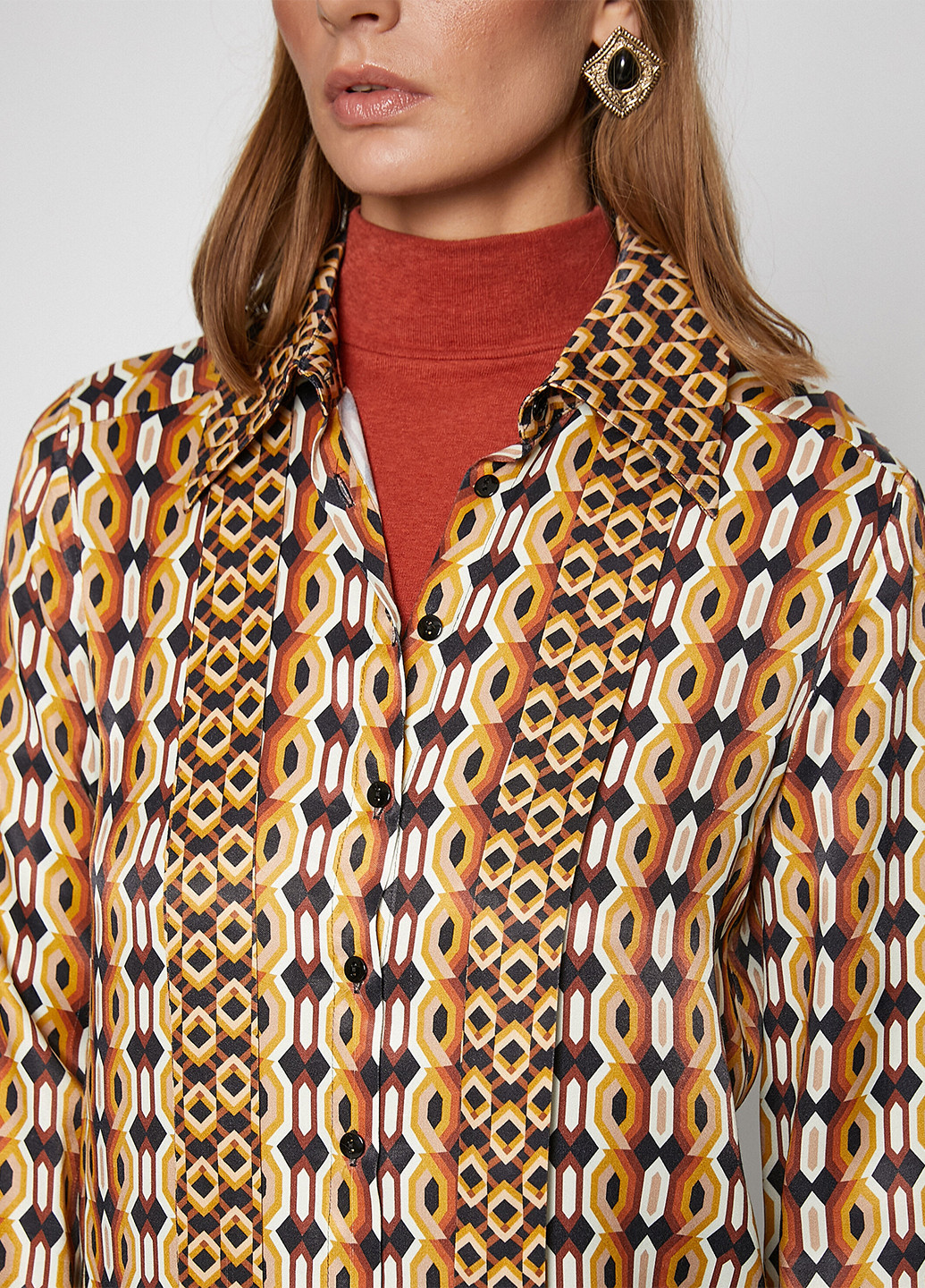 Цветная кэжуал рубашка с орнаментом KOTON