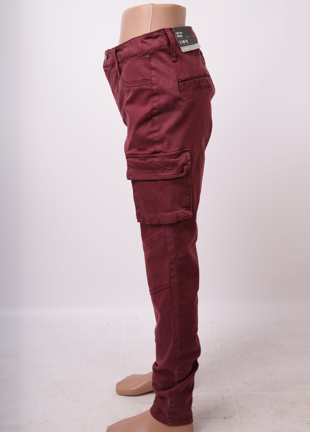 Бордовые кэжуал демисезонные карго брюки Asos