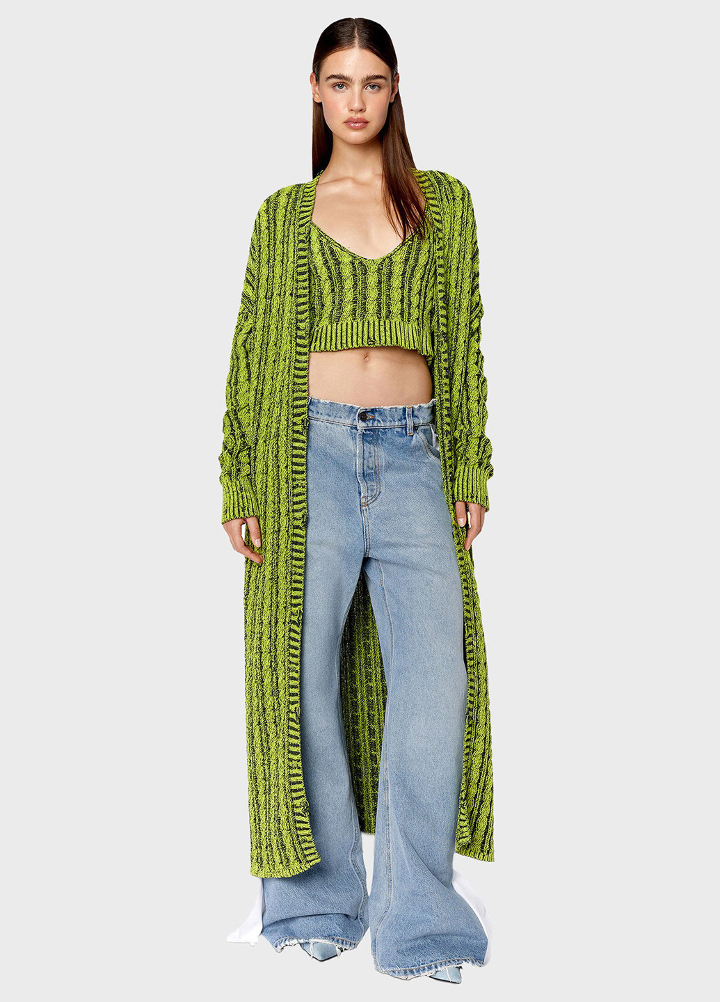 Салатовый зимний кардиган Diesel