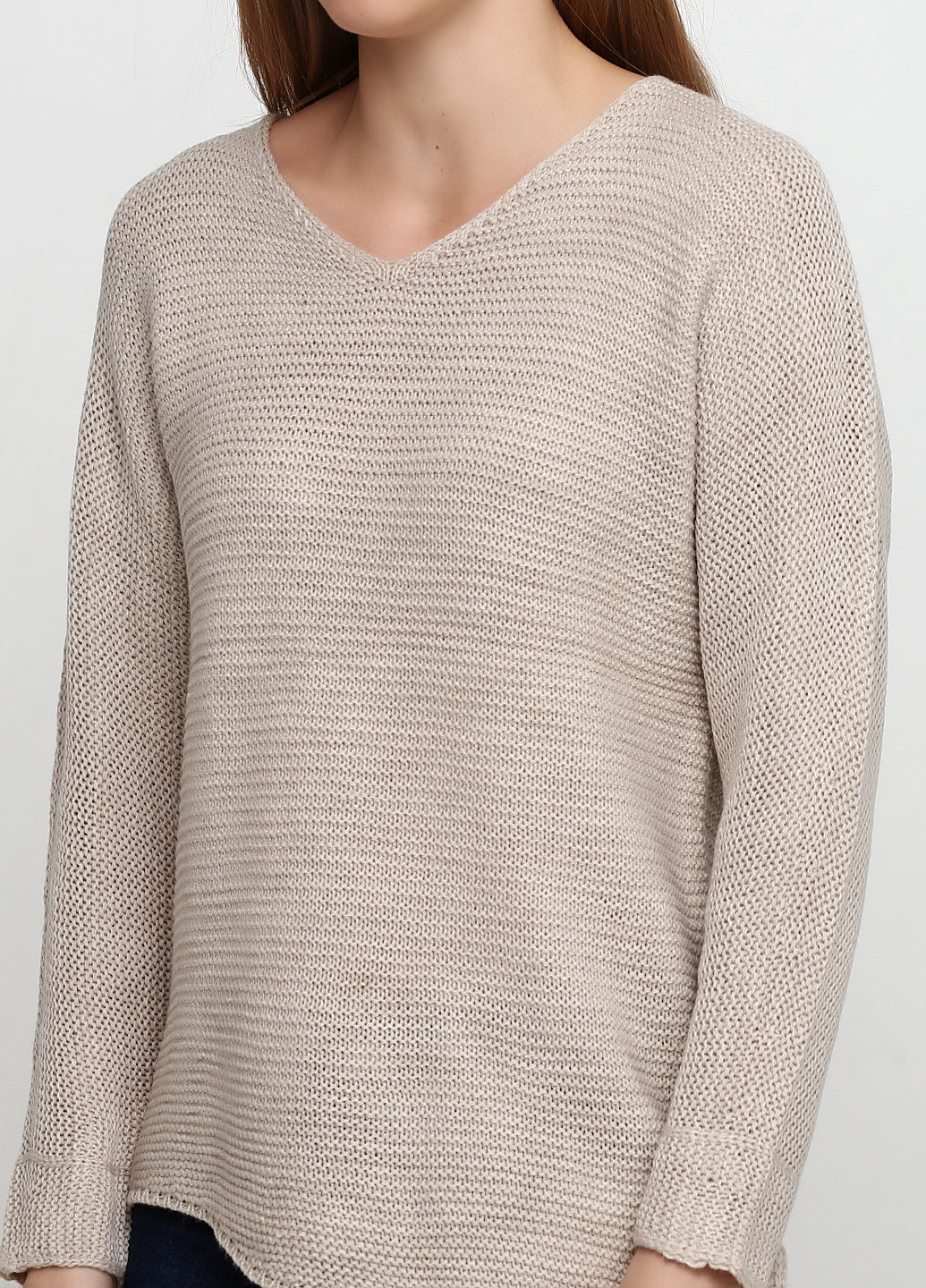 Песочный демисезонный пуловер пуловер Metin Triko