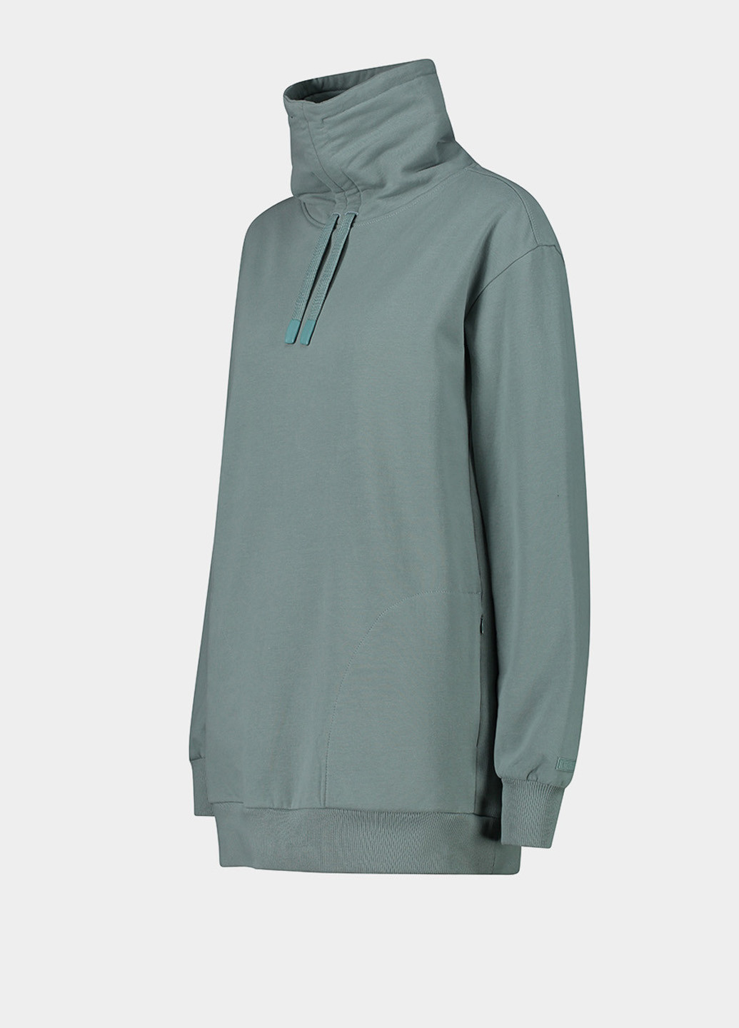 Серо-зеленый свитшот CMP однотонный без декора (275925651)