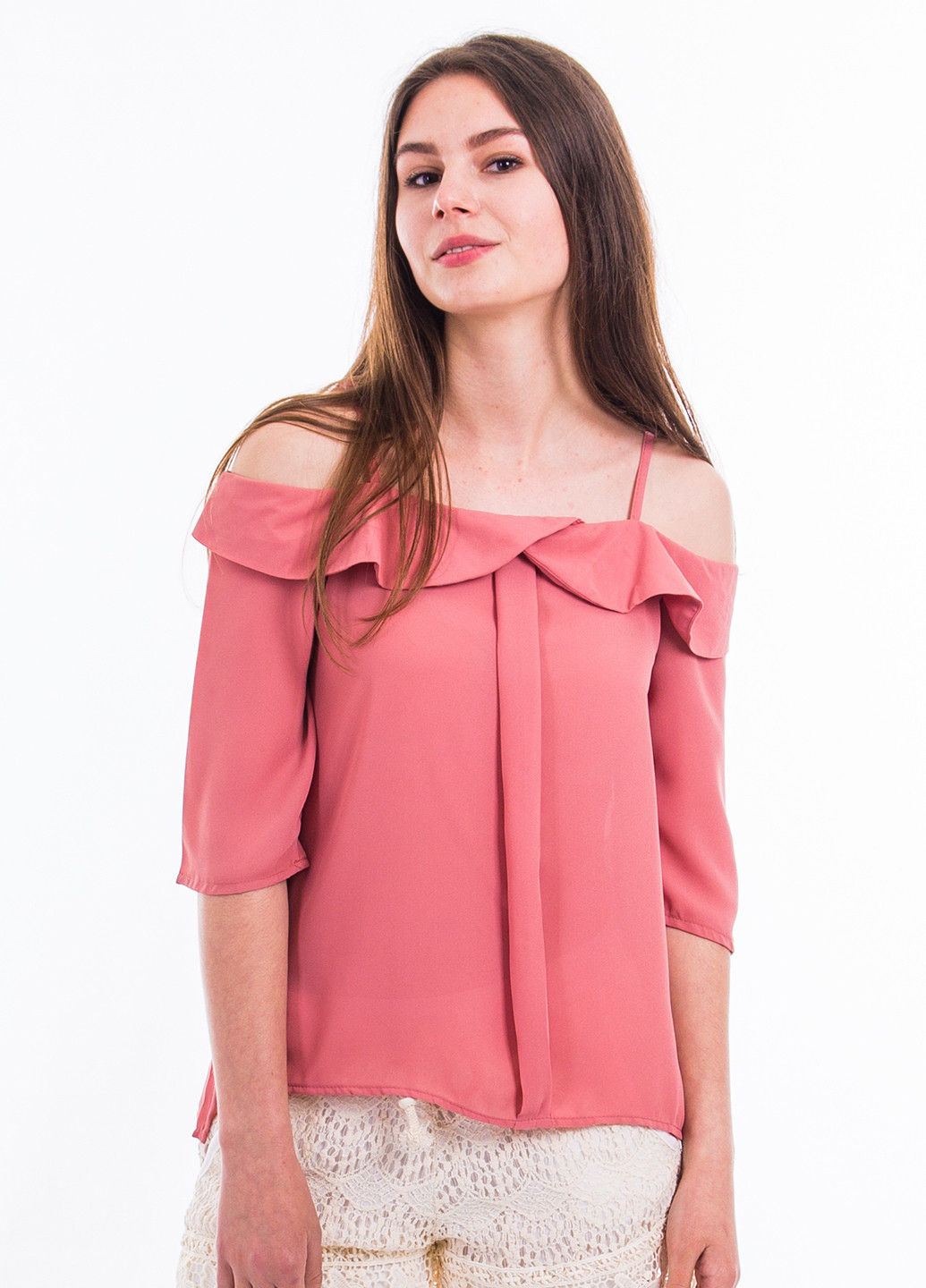 Розовая летняя блуза Bebe Plus