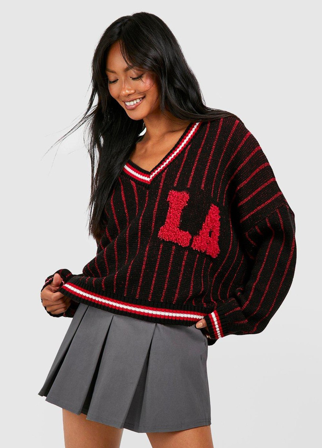 Чорний демісезонний джемпер пуловер Boohoo