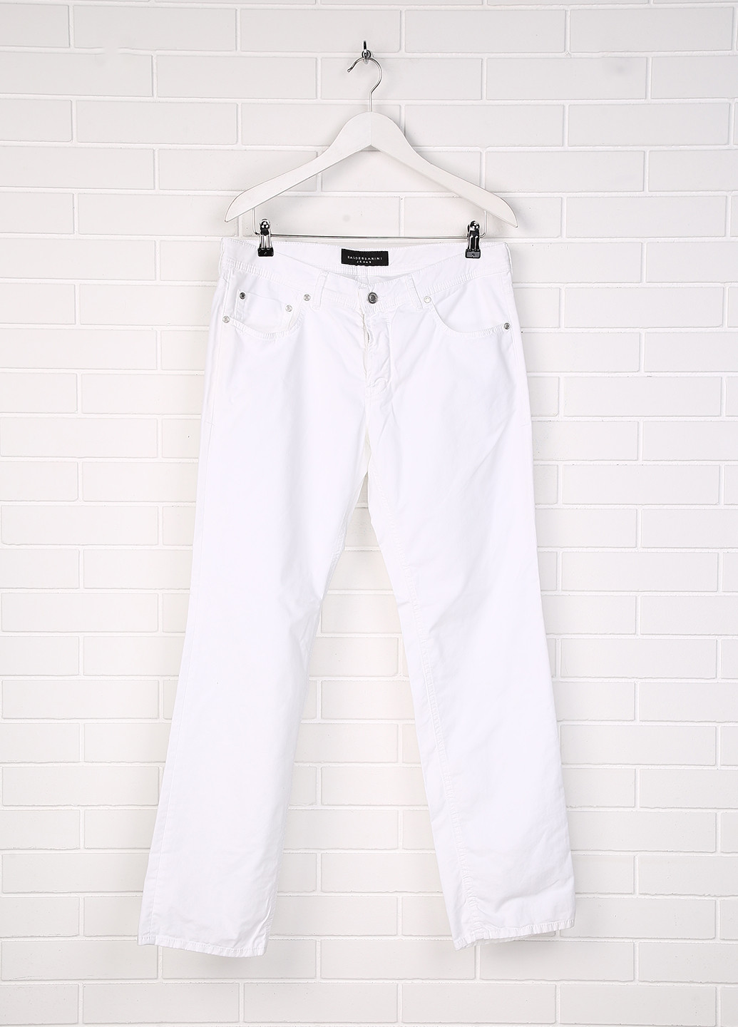 Белые кэжуал демисезонные со средней талией брюки Baldessarini
