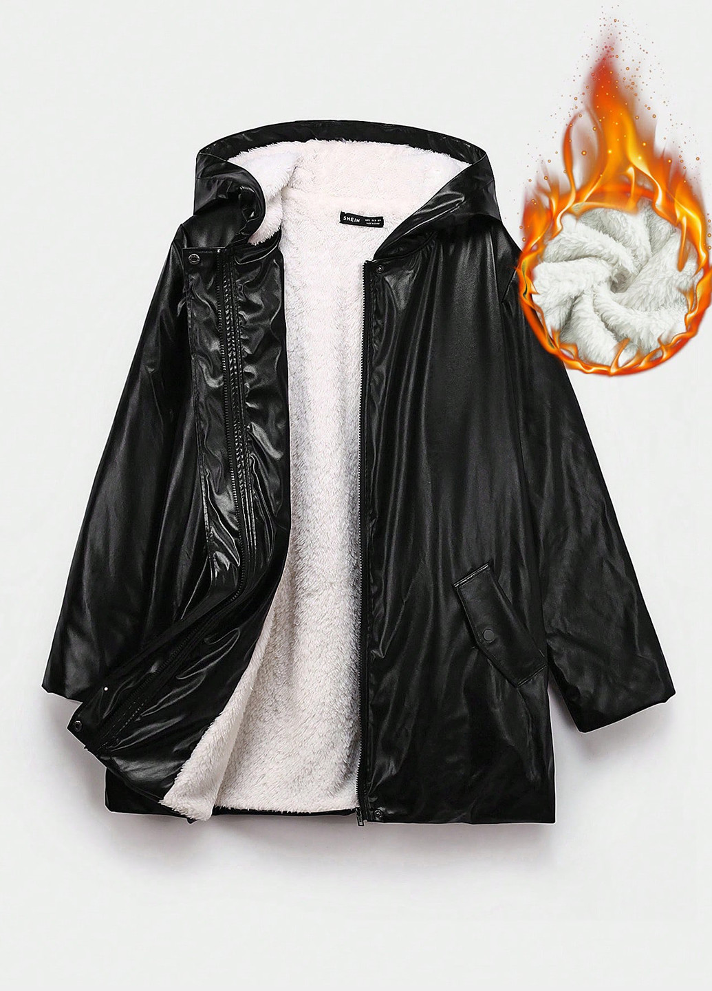 Чорна демісезонна куртка SHEIN