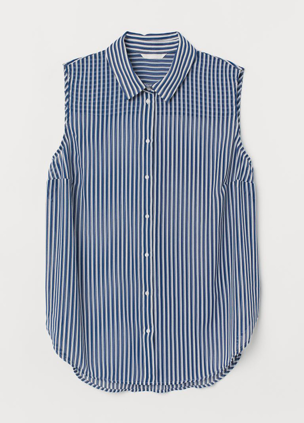 Синяя летняя блуза без рукавов H&M