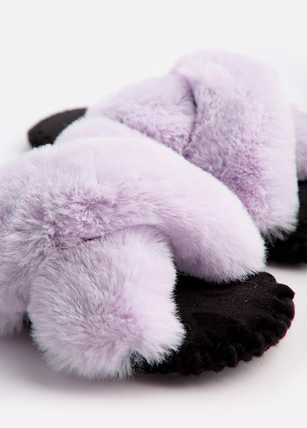 Лиловые тапочки Family Story с мехом