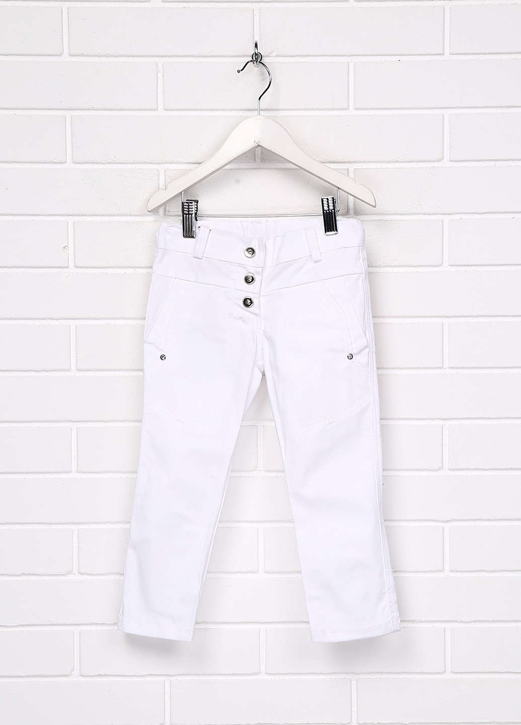 Белые кэжуал весенние зауженные брюки Одягайко