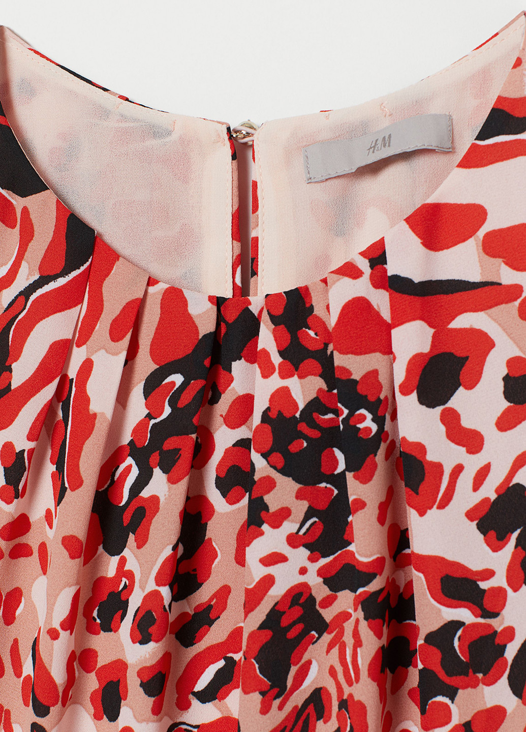 Комбинированное кэжуал платье H&M с абстрактным узором