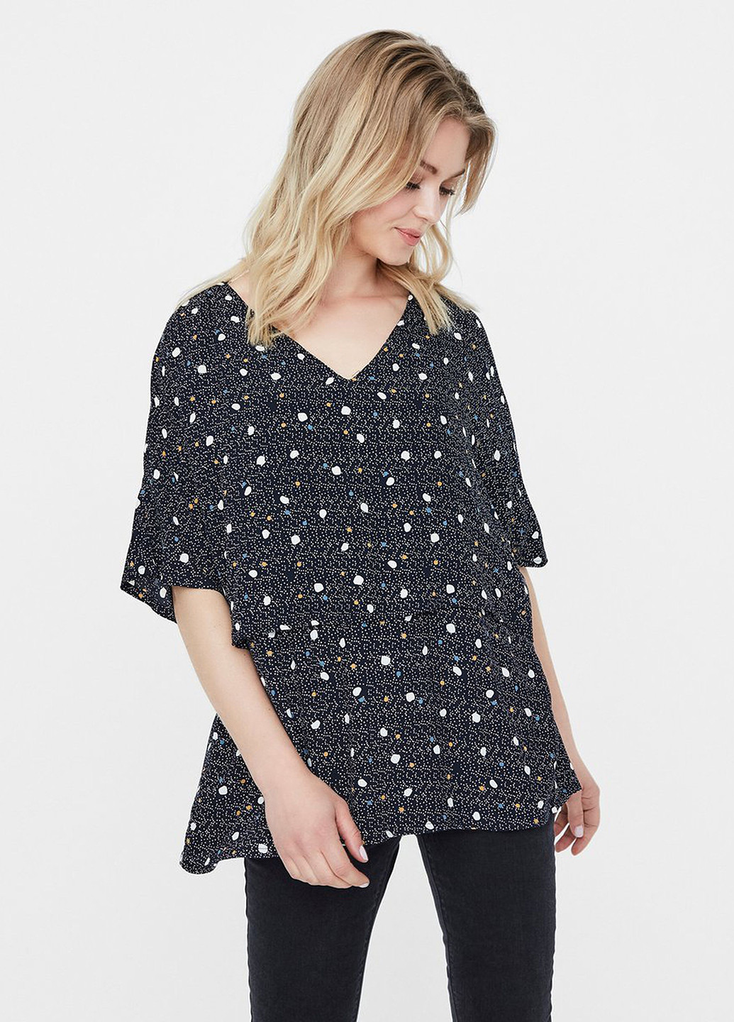 Чорна блуза для годуючих Mamalicious