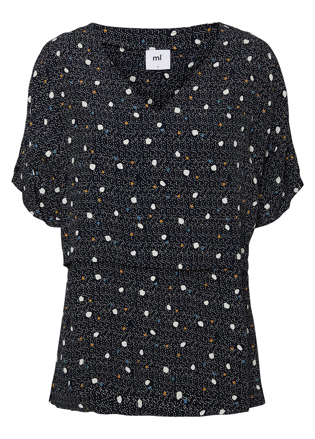 Чорна блуза для годуючих Mamalicious