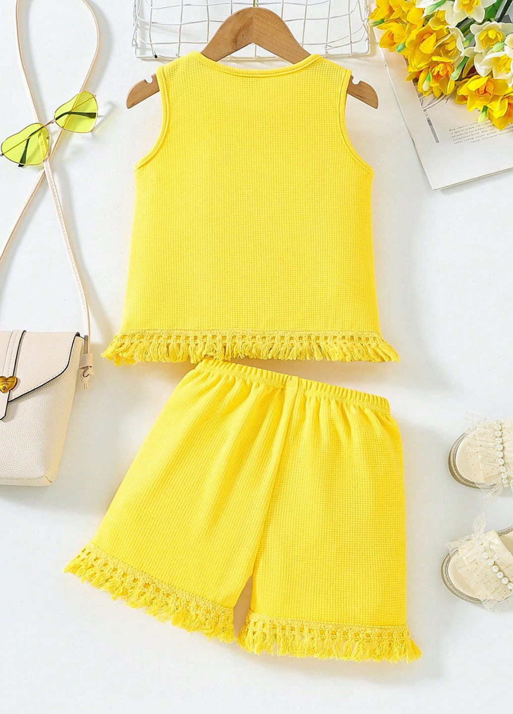 Жовтий літній комплект (майка, шорти) SHEIN