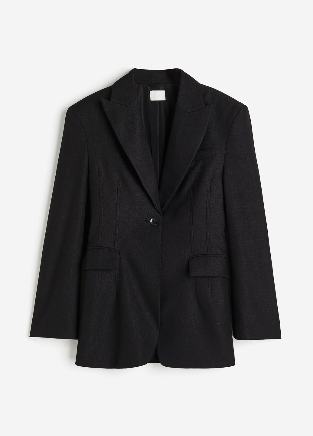 Черный женский жакет H&M однотонный - демисезонный