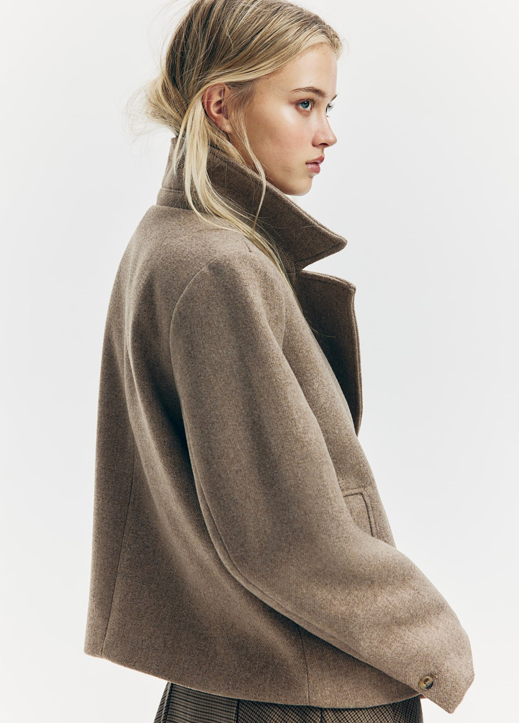 Світло-бежеве демісезонне Пальто двобортне H&M