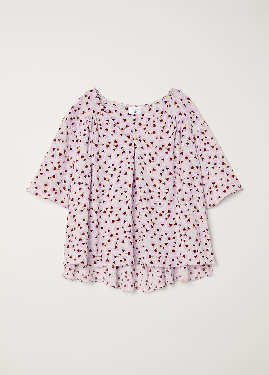 Светло-серая летняя блузка H&M