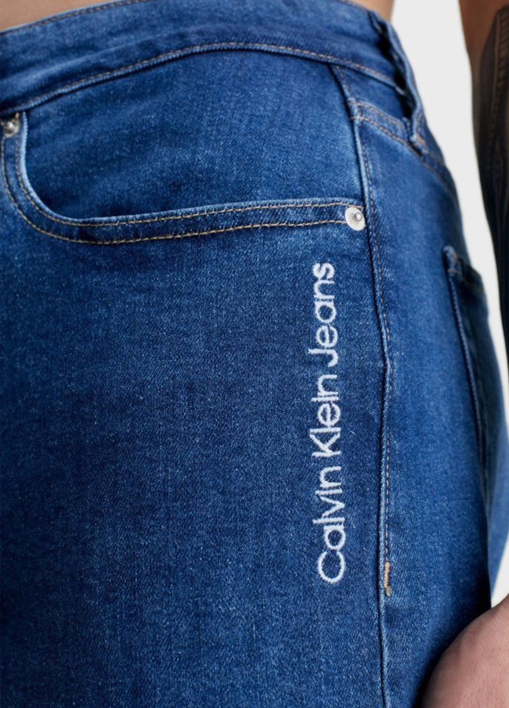 Синие демисезонные слим джинсы Calvin Klein Jeans