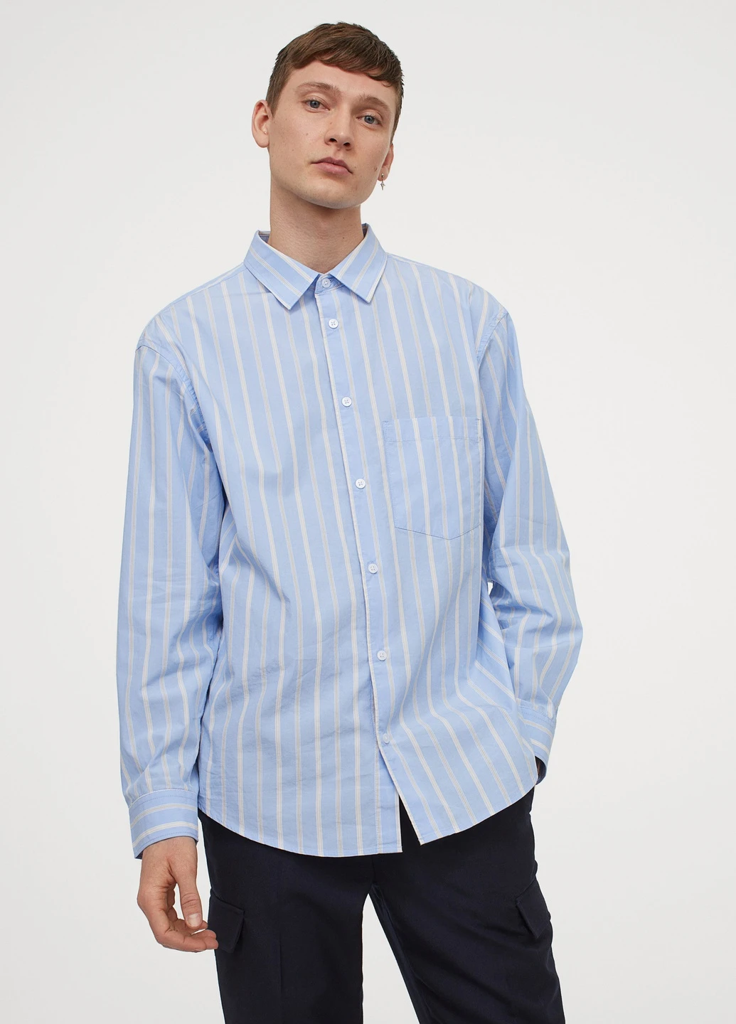 Поло літо,блакитний в білу смужку, H&M (254770108)