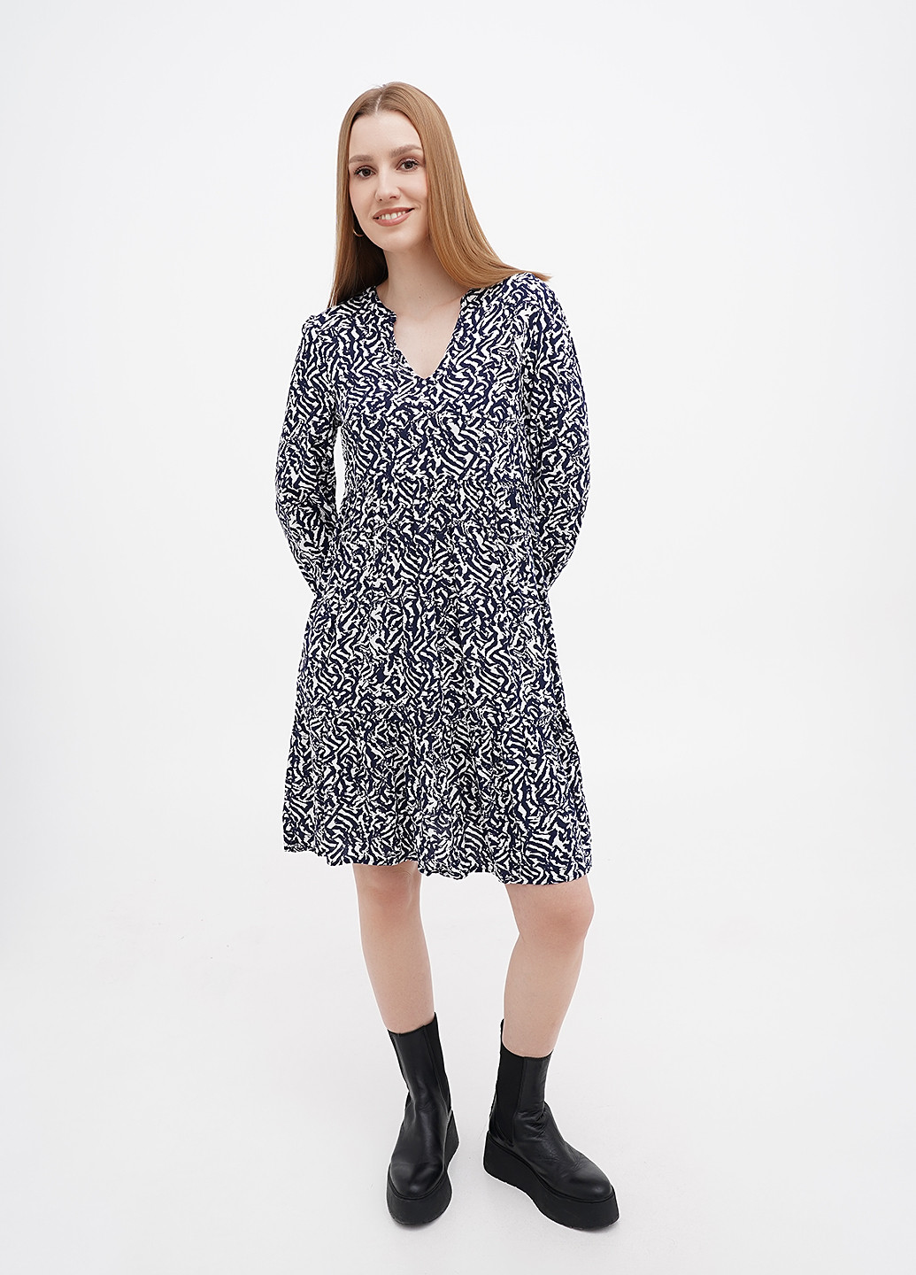 Комбінована кежуал сукня а-силует C&A з малюнком