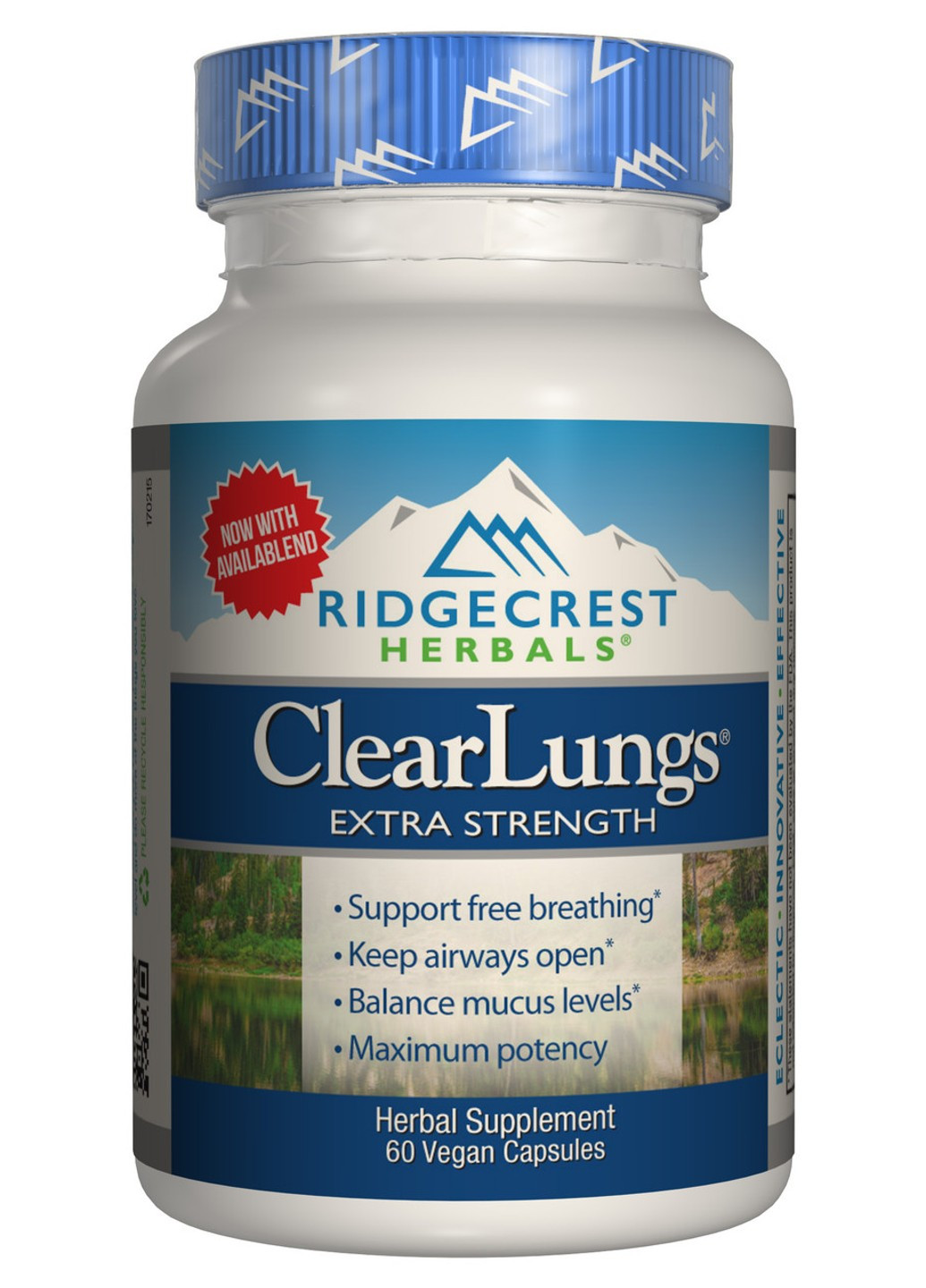 Комплекс для Поддержки Легких, Экстра Сила, Clear Lungs,, 60 гелевых капсул Ridgecrest Herbals (255408060)