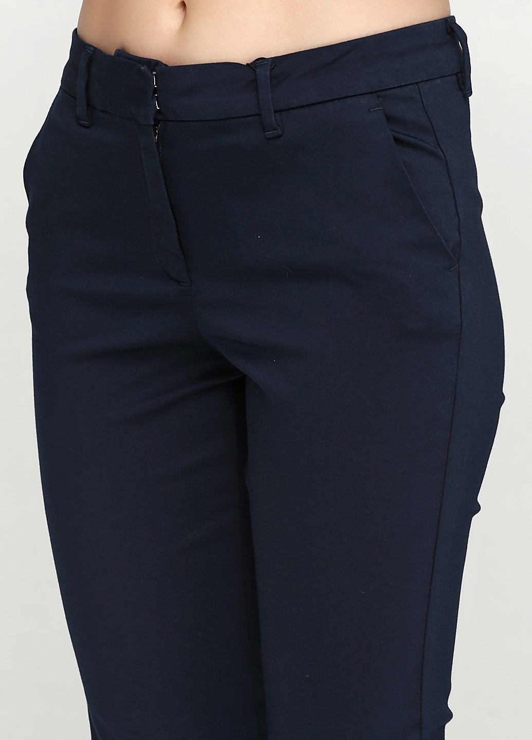 Темно-синие кэжуал демисезонные зауженные брюки Soyaconcept