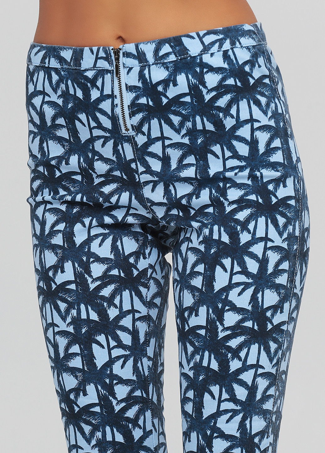 Голубые кэжуал демисезонные зауженные брюки LFT