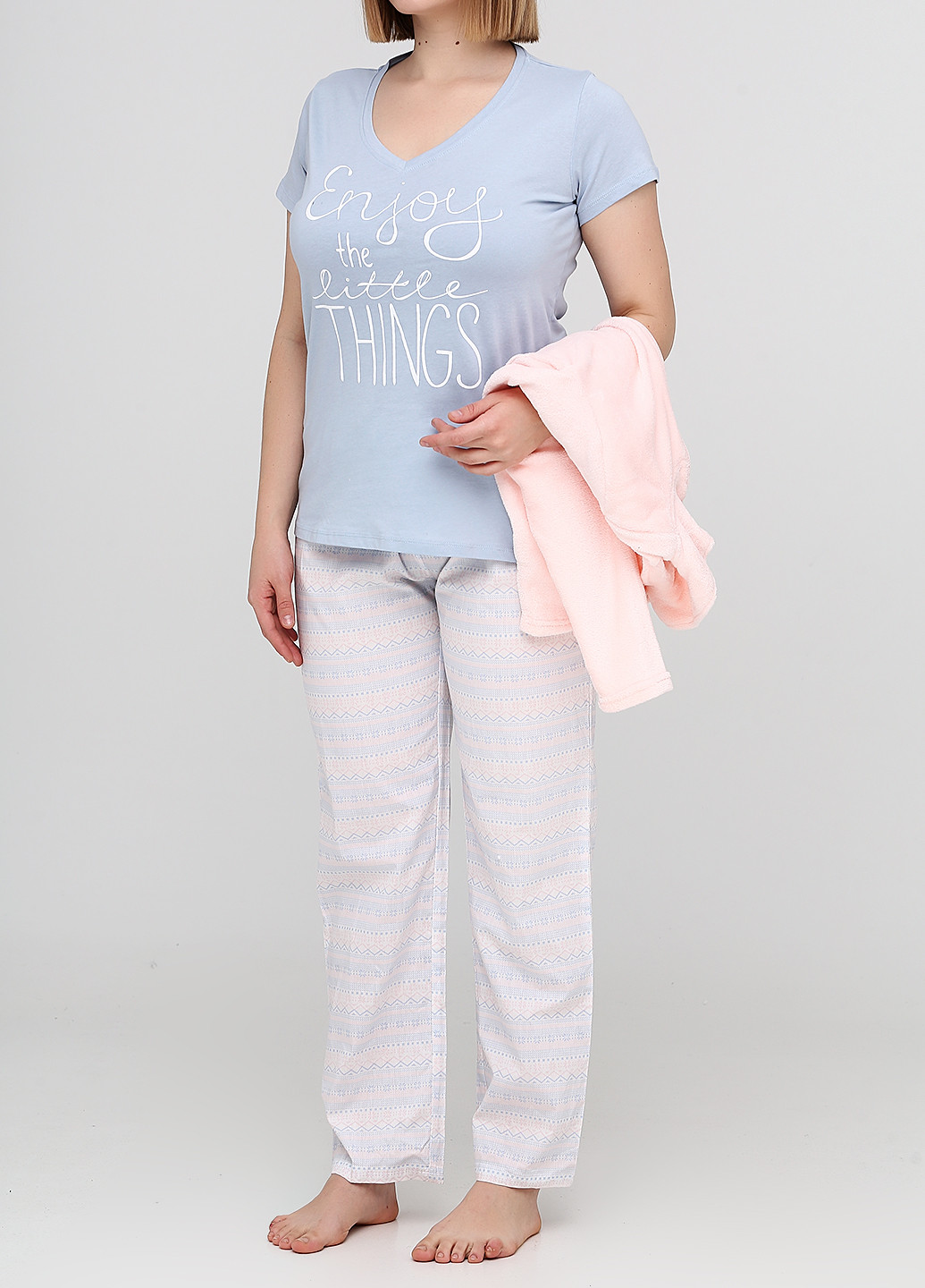 Комбінована всесезон піжама (футболка, кофта, штани) кофта + футболка + брюки Anna max