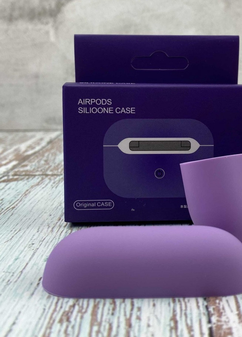 Силіконовий Чохол Для Навушників AirPods Pro Light Purple No Brand (254025461)
