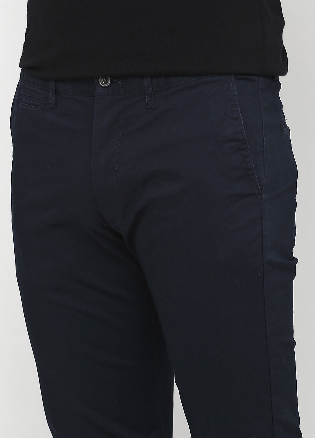 Синие классические демисезонные прямые брюки H&M