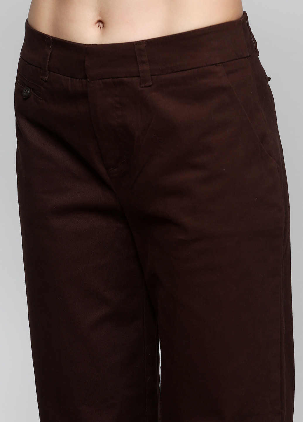 Шоколадные классические демисезонные прямые брюки Merona