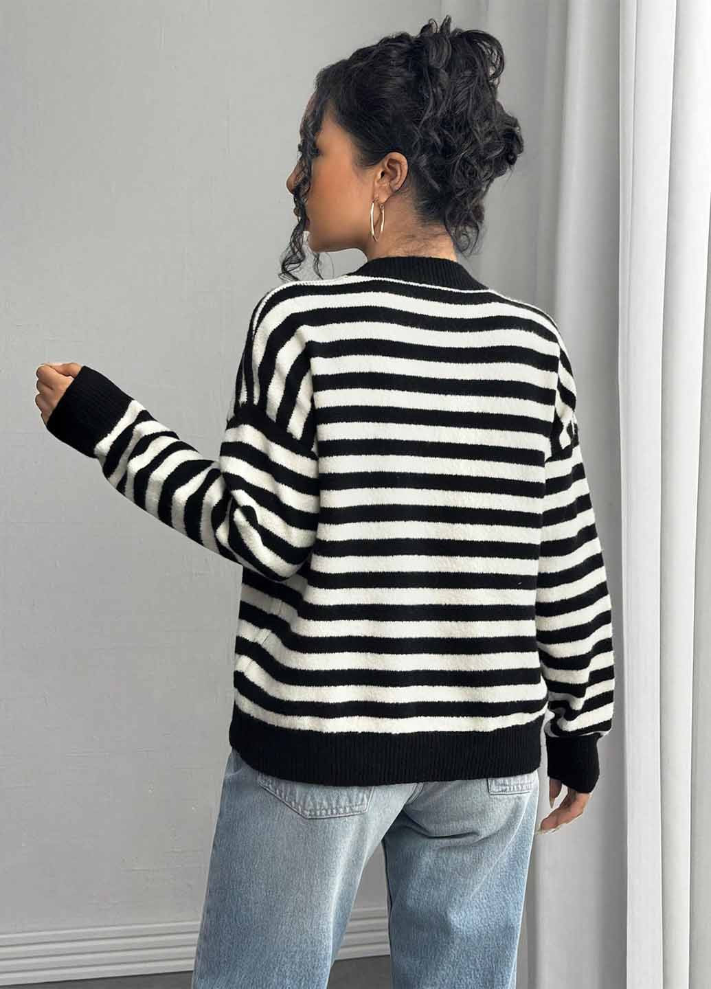 Чорно-білий демісезонний джемпер джемпер SHEIN