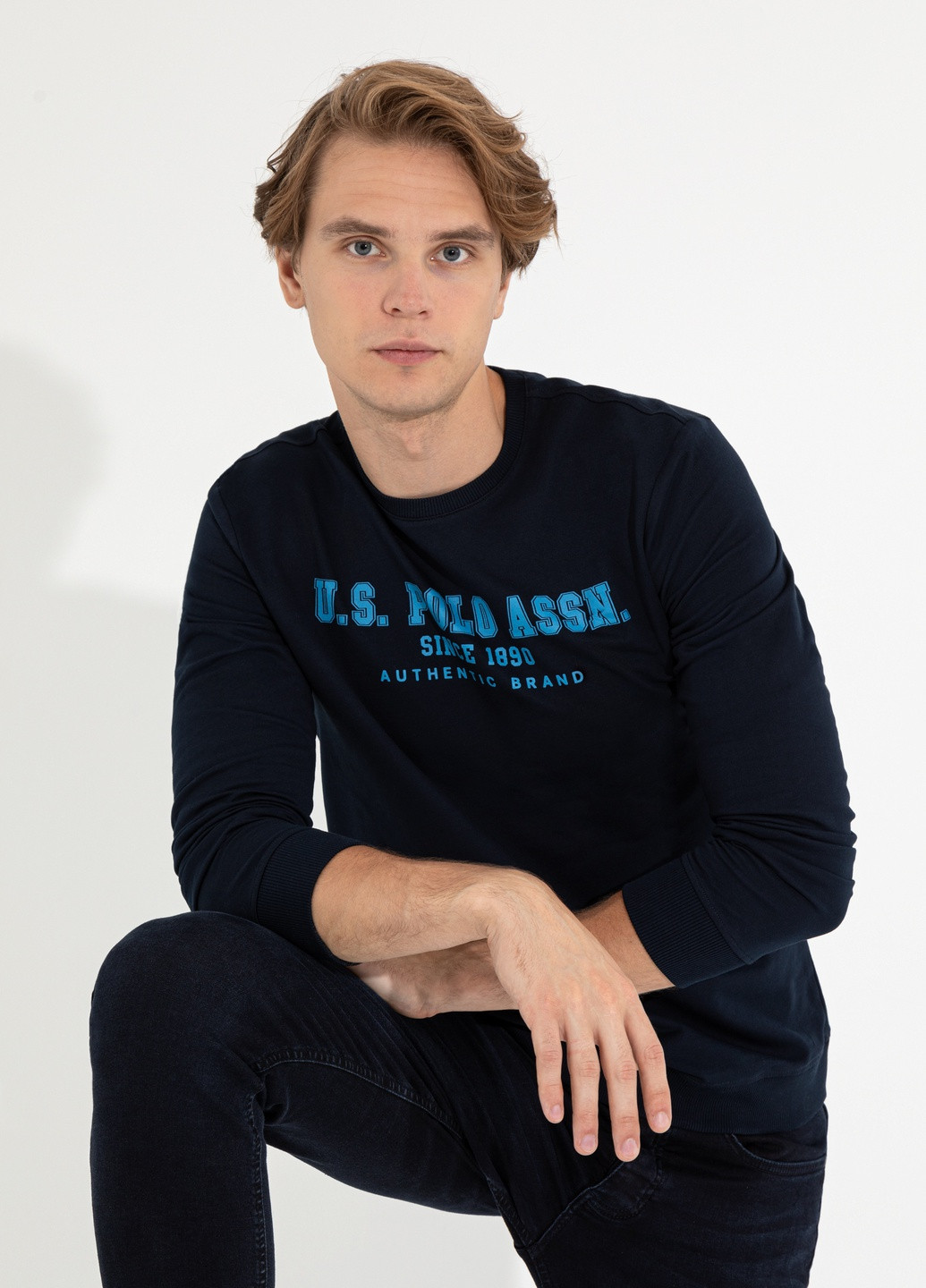 Темно-синий свитшот U.S. Polo Assn. (256992368)