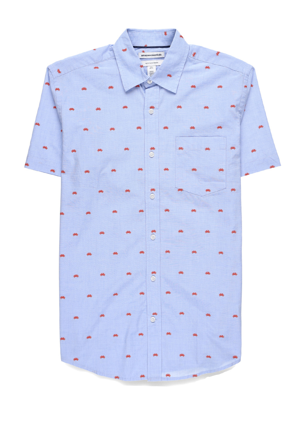 Голубой кэжуал рубашка с рисунком Amazon