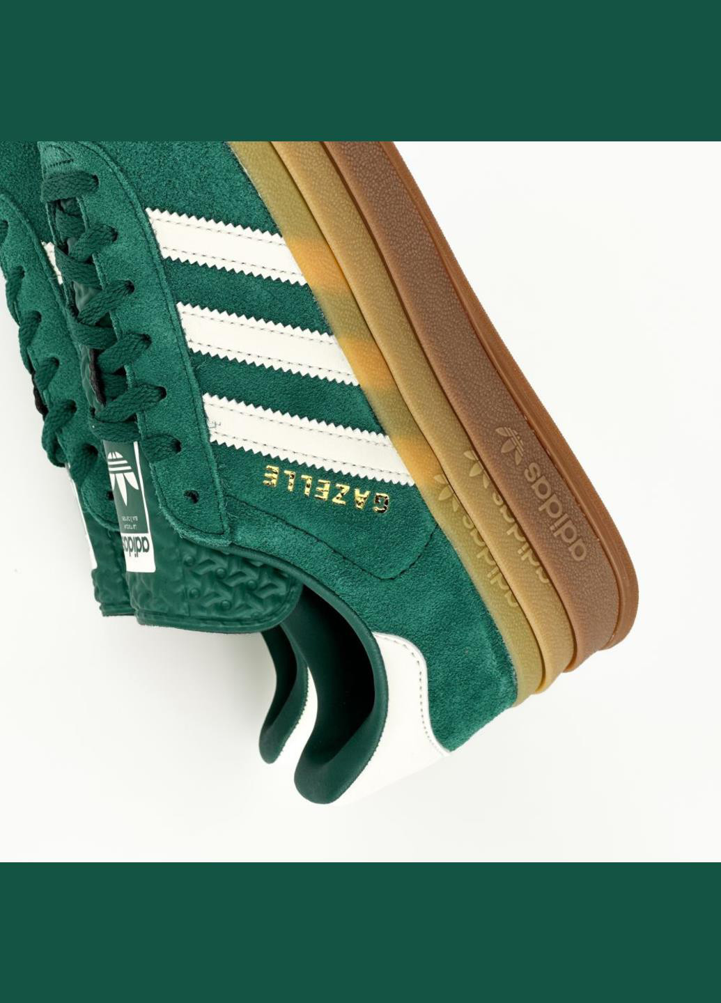 Кроссовки JI0325 adidas Gazelle Bold зелёные демисезоны (317223844)