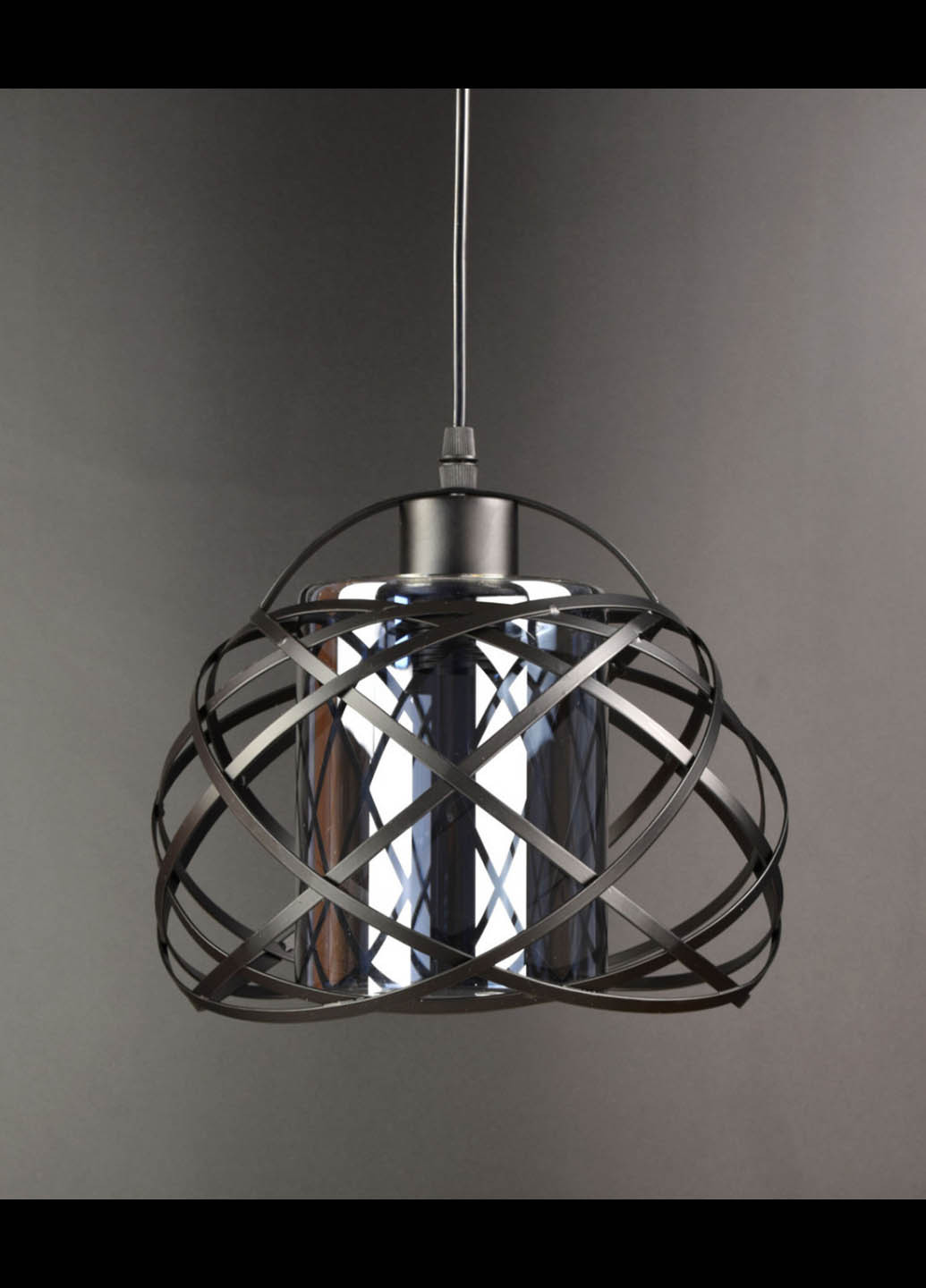 Люстра потолочная подвесная в стиле LOFT (лофт) 11532/1-gr Черный 30х25х25 см. Handmade (234537666)