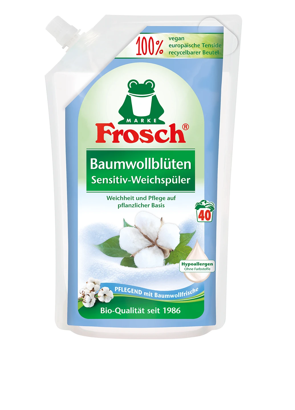 Кондиціонер-ополіскувач Квіти бавовника, 1 л Frosch (258927238)