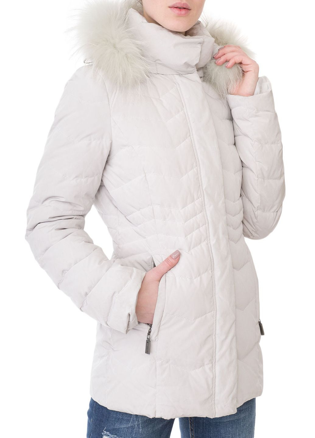 Молочна зимня куртка Beaumont
