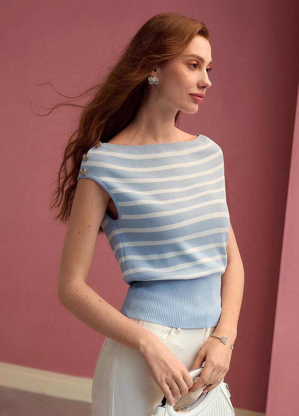 Блакитна блуза SHEIN