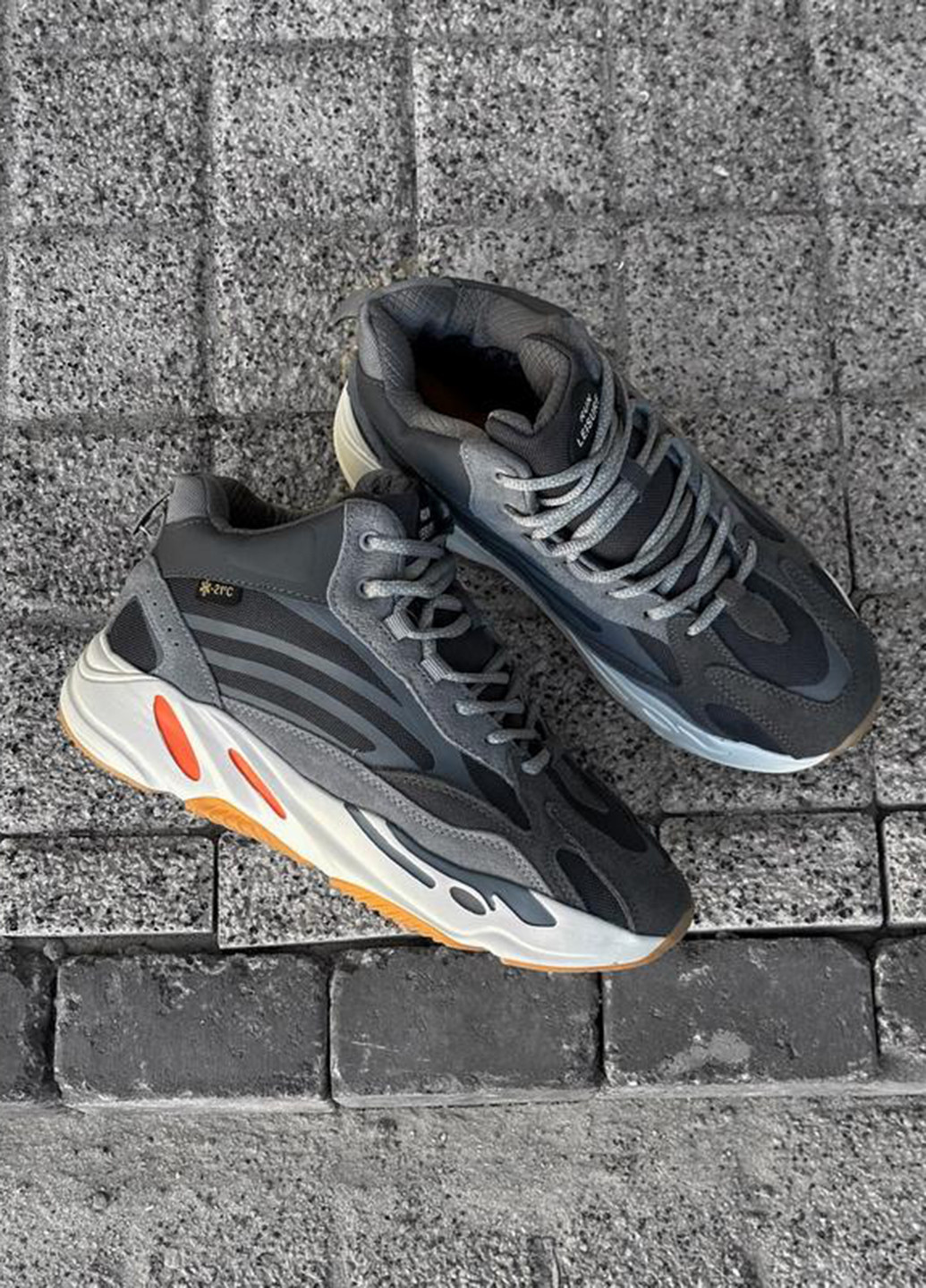 Серые демисезонные кроссовки No Brand