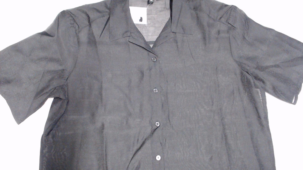 Черная кэжуал рубашка однотонная H&M