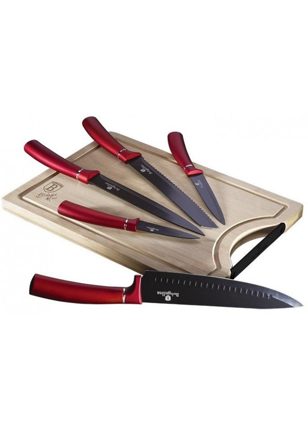 Набор ножей с доской Metallic Line BH-2552 6 предметов Berlinger Haus комбинированные,