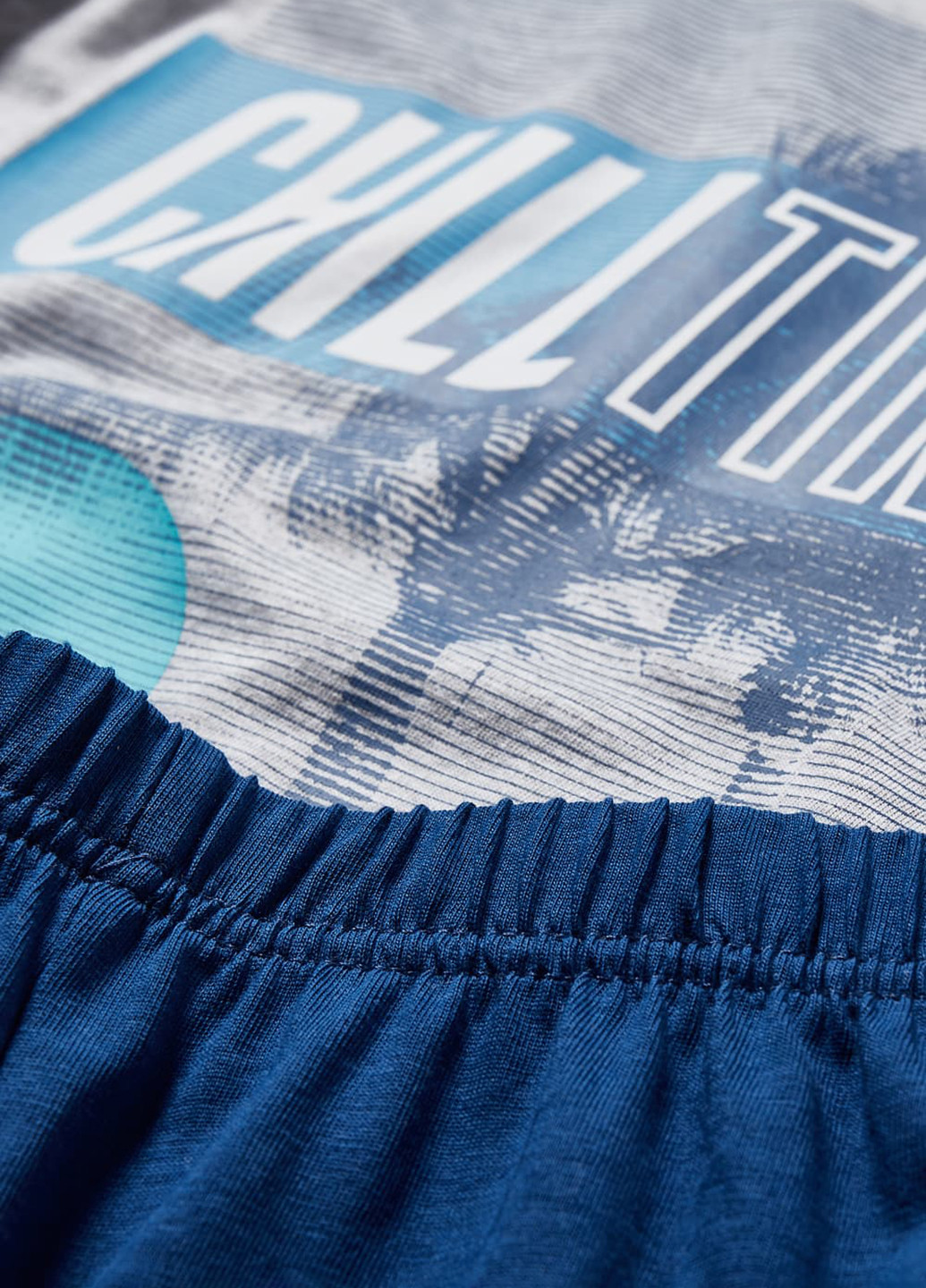 Сіро-синій літній комплект (футболка, шорти) C&A