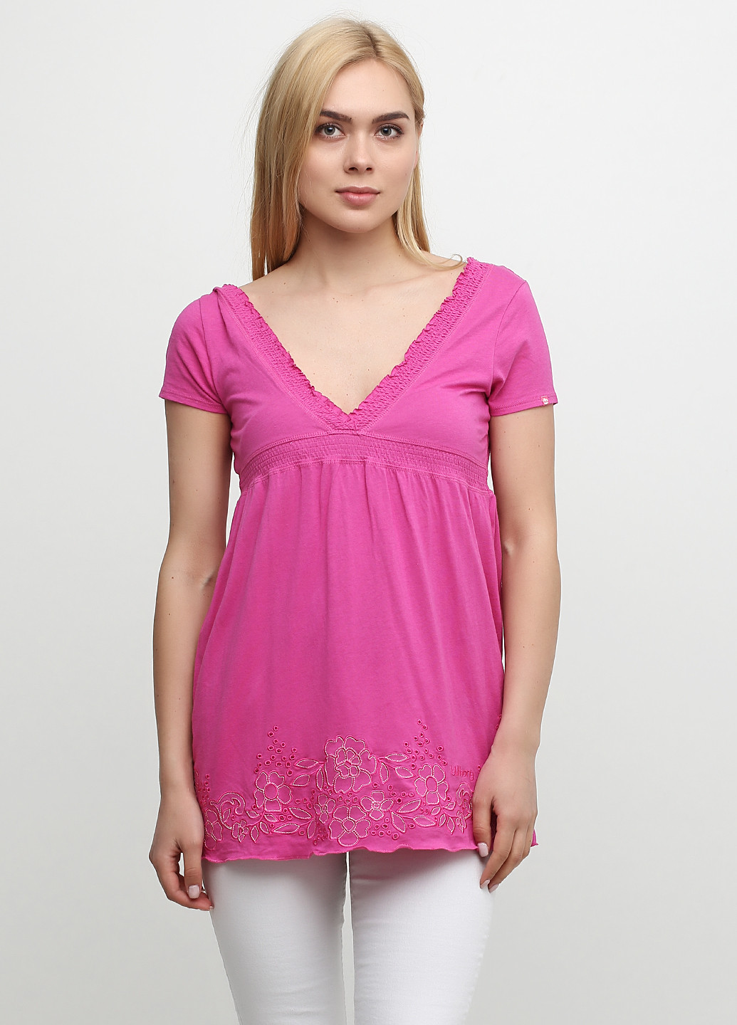 Розовая летняя футболка Billabong
