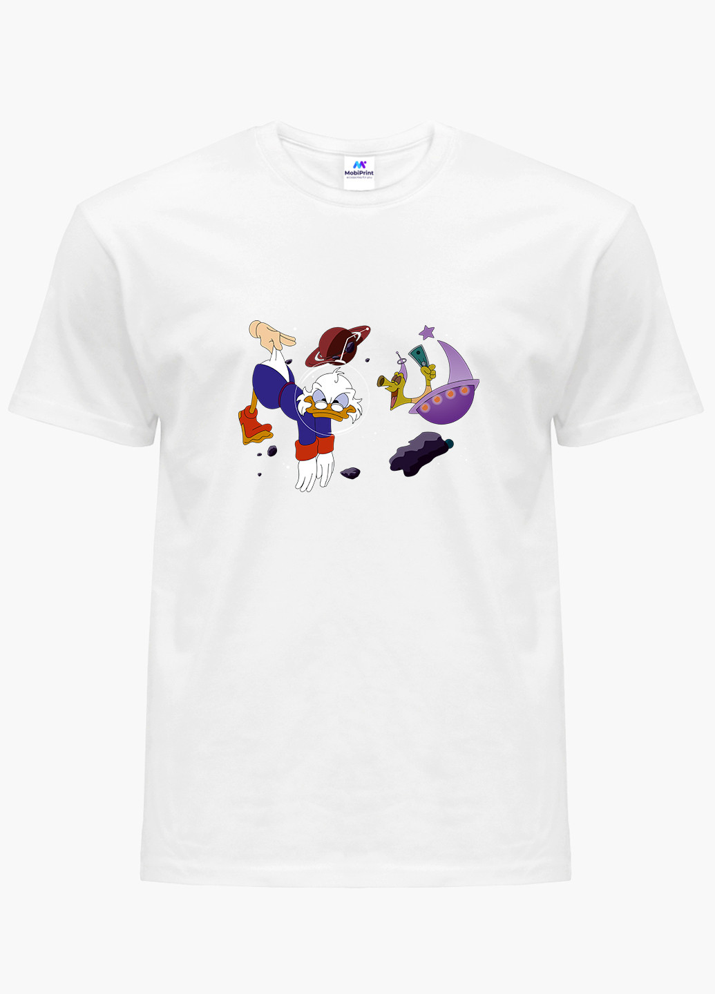 Футболка женская Скрудж Макдак Утиные истории (Scrooge McDuck) Белый (8976-2025) XXL MobiPrint - (216299766)