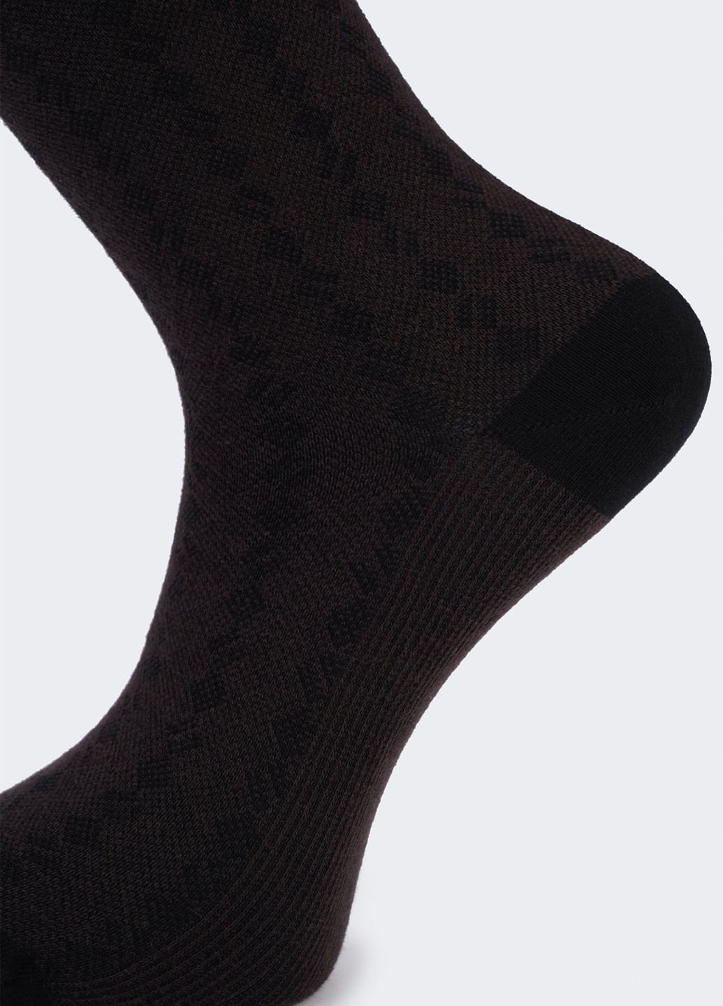 Тёмно-коричневые носки Trend Collection геометрические (309054237)